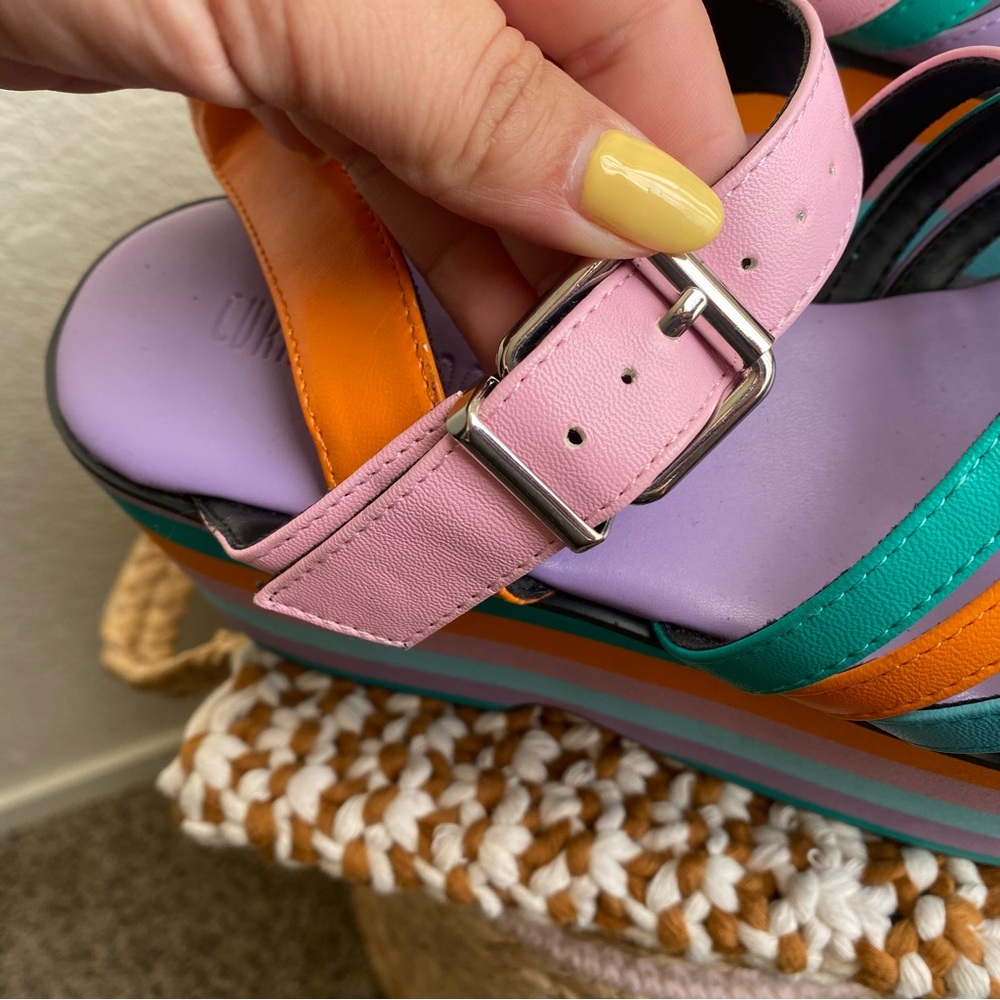 Current Mood Dolls Kill Platform Chunky Wedge San… - image 7